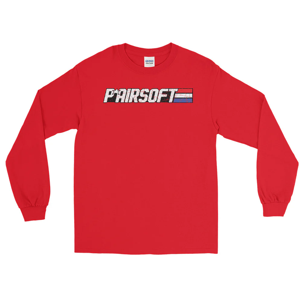 P* Airsoft RETRO logo Men’s Long Sleeve Shirt - Image 12