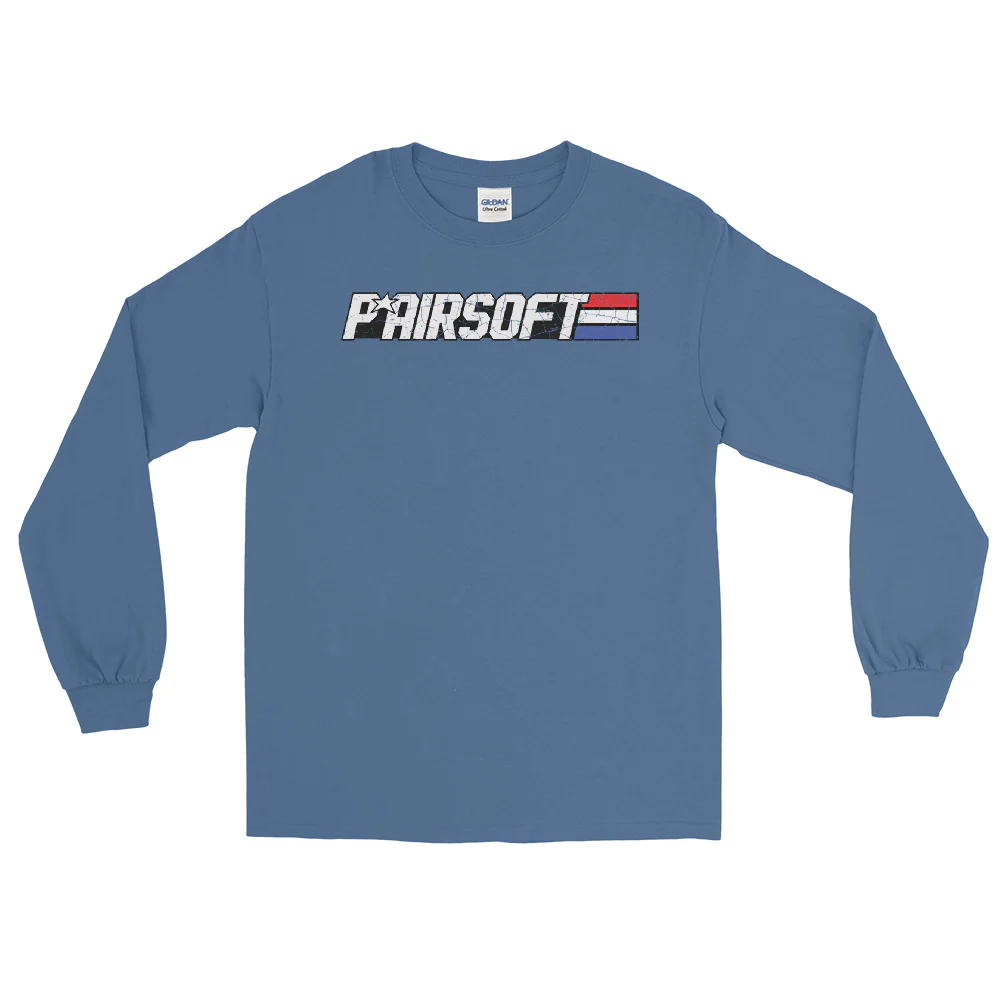 P* Airsoft RETRO logo Men’s Long Sleeve Shirt - Image 5