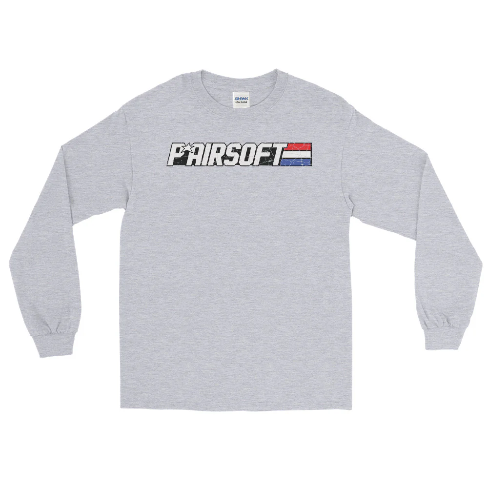 P* Airsoft RETRO logo Men’s Long Sleeve Shirt - Image 6