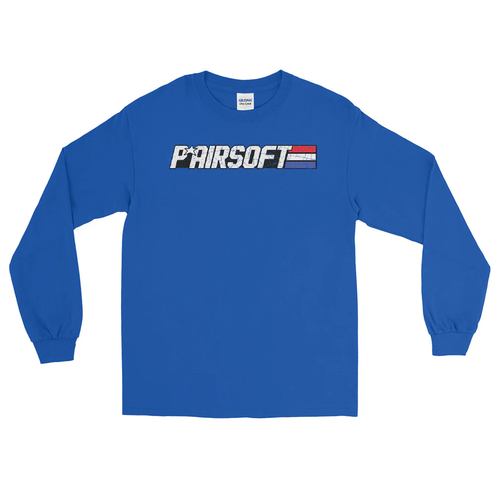 P* Airsoft RETRO logo Men’s Long Sleeve Shirt - Image 8