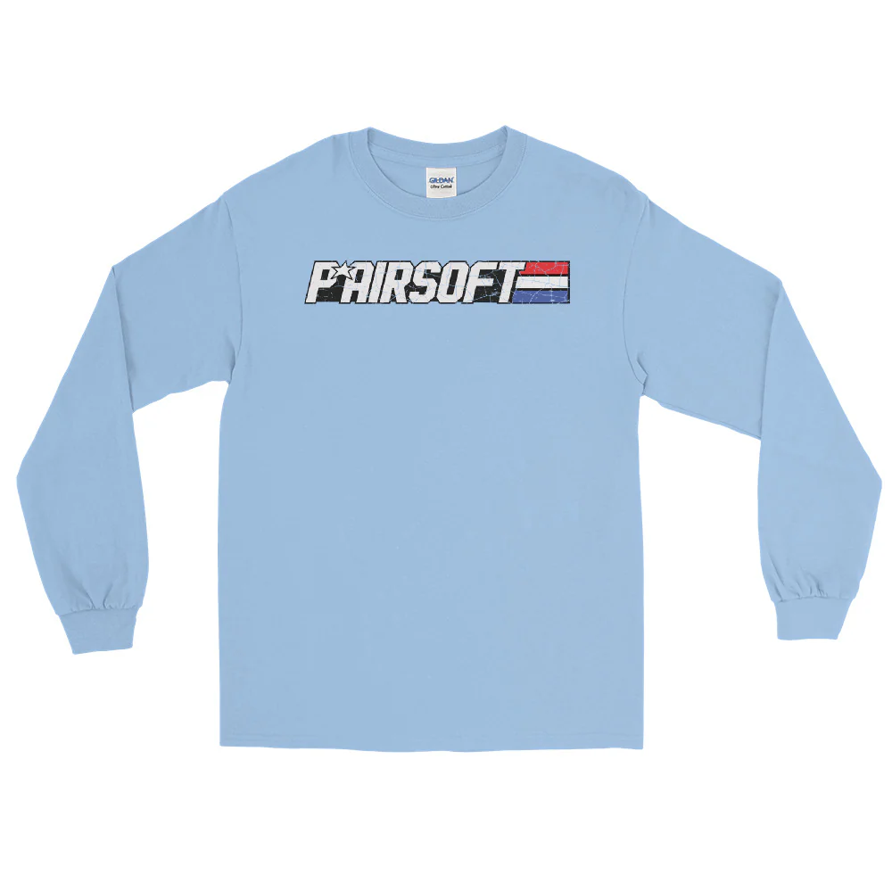 P* Airsoft RETRO logo Men’s Long Sleeve Shirt - Image 9