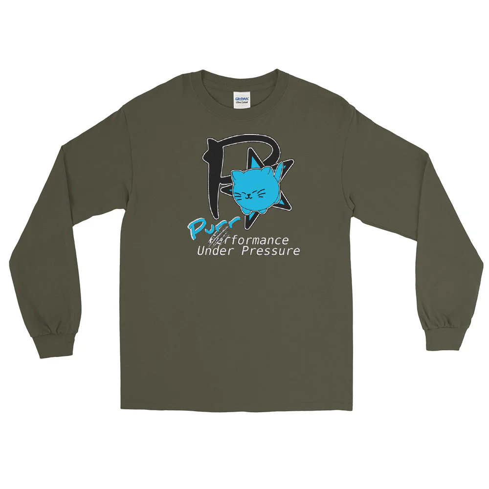 Purrformance Under Pressure - Men’s Long Sleeve Shirt - "Animal Rescue Fundraiser" - Image 3